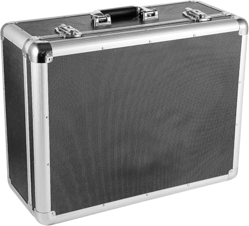 BREEZENEST Universal DJ Turntable Flight Case — Foam-Lined Protective Carry Case with Removable Lid & Lockable Flight Case Design Record Player Case for DJs