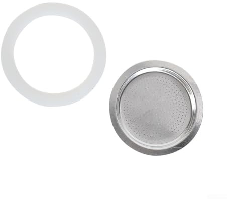 Replacement Gasket Seal for Espresso For Coffee Moka Stove Pot, Made from Soft Silicone Rubber for Flexible and Fit on Multiple Sizes (9 cup+sieve)