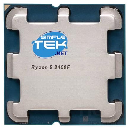 SIMPLETEK - Processeur 8400F - Socket AM5 - Jusqu'à 4,70 GHz - 6C/12T - Graphiques non intégrés - Sans dissipateur thermique