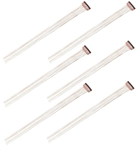 MAGICLULU 6pcs Hair Tinsel Extensions Glitter Hair Accessories for Girls and Women, Easy to Use Pet and Iron Material, Stylish Coffee Colour, for Birthday Parties and Special Occasions