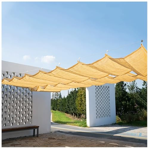 Toldo retráctil para pérgola, resistente a los rayos UV, para jardín, estor enrollable en forma de U