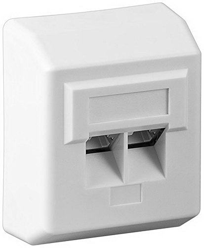 Goobay CAT5e DAP SUREFACE Aufputzdose 2 x RJ 45 geschirmt weiß