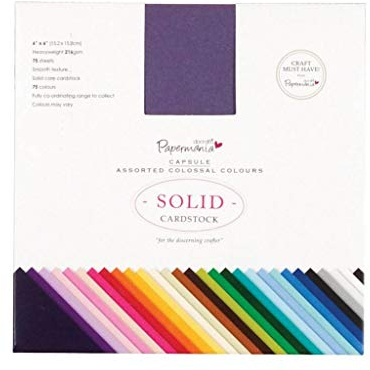 Docrafts 6 x 6-Inch Solid Premium Cardstock Colossal Capsule (Pack of 75)