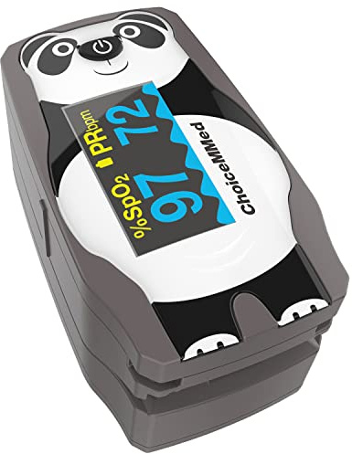 ChoiceMMed Home Use Fingertip Pulse Oximeter with Carrying Pouch,Lanyard and 2 Batteries(Black)
