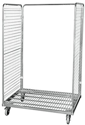 Rollbehälter 1200 x 800 mm Höhe 1605 mm 2-seitig verzinkt