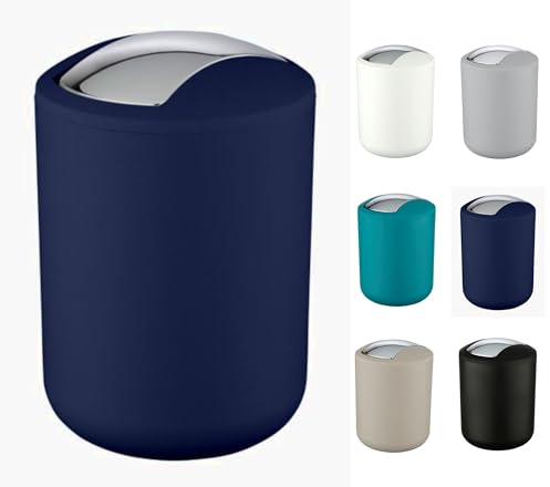 WK Brasilia Matt Finish 6.5 Ltr Swing Bin (Dark Blue)