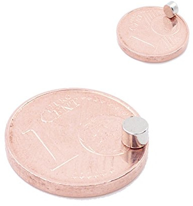 Brudazon | 25 Mini Scheiben-Magnete 3x2mm | N52 stärkste Stufe - Neodym-Magnete ultrastark | Power-Magnet für Modellbau, Foto, Whiteboard, Pinnwand, Kühlschrank, Basteln | Magnetscheibe extra stark