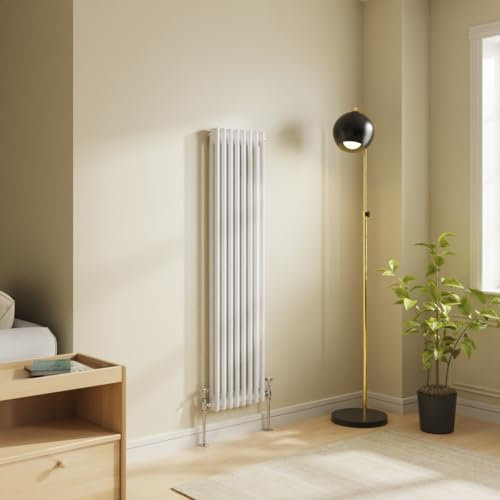 NRG - Radiatore tradizionale per bagno, 1500 mm, in ghisa, colore: Bianco