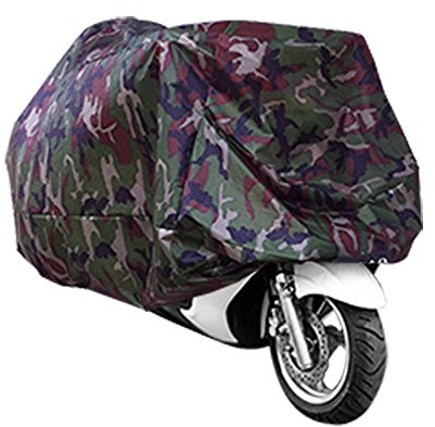 BININBOX Motorcycle Cover Waterproof Motorbike Cover Anti Dust Rain UV Indoor Outdoor Protective Cover Extra Large Size (Camouflage, XXXL=295 * 110 * 140cm)