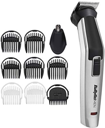 BaByliss 10-in-1 Titanium Multi Trimmer, Face and Body Grooming Kit, Nose Trimmer, Ultra-sharp Titanium Blades