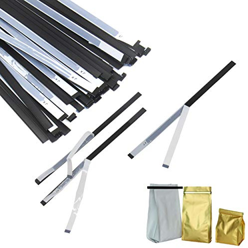 YAVO-EU 50pcs Clip per Sacchetti per Sigillare Alimenti Chiudi Ermetiche Barre Sigilla Articolo USA e Getta Stick saldamente Nero