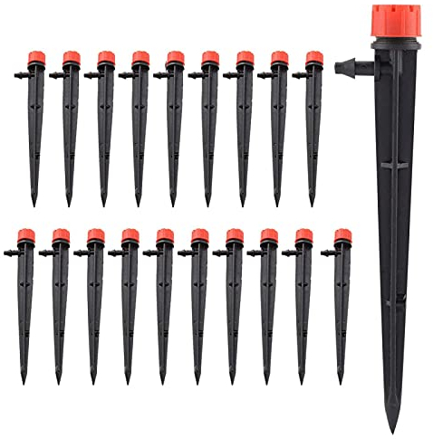 OUKENS 20 Stück Bewässerungstropfer, Einstellbare Sprinkler Micro Tropfer 8 Wasserauslass Garten Sprinkler Tropfer für Bewässerungssystem Tropfbewässerung Gewächshaus Flower Bed, Terrasse Pflanzen