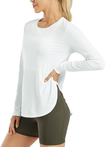G4Free Camiseta Deportiva para Mujer UPF 50+ Protección UV Manga Larga Secado Rápido para Movimiento En el Agua Correr Senderismo