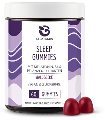 Gumtamin Sleep Melatonin Gummibärchen, Waldfrucht, 60 Stück