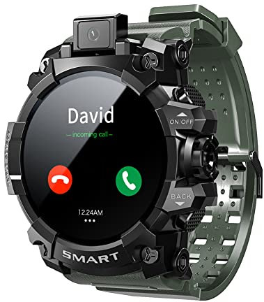 4G Android 9.0 Smart Watch 1.6 Touch Screen Bluetooth GPS Sport Orologio da polso Wifi HD 5MP Fotocamera Videochiamata Orologi da gioco Cardiofrequenzimetro Activity Tracker SIM Card (2 16GB,Verde)