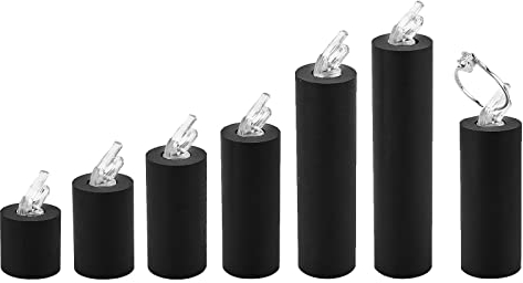 NBEADS 7 Stück Acryl Ringhalter, Schwarzer Zylinder-Ring-Display-Organizer Schmuck-Display-Halter Für Die Ring-Schmuck-Ausstellung