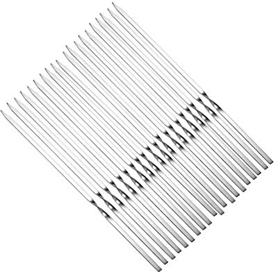 Yrke Metallspett Grillspett Rostfritt stål Kebabspett Metall Metallspett Kebab Metall Grillspett Återanvändbara metallspett Köttspett Set 20st,9.5 (20st 15.5)