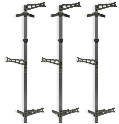 XOP Aluminum Climbing Sticks for Hunting Treestands - Set of 3 - Storm Grey w/XOP Green Steps, 34 Inches Long