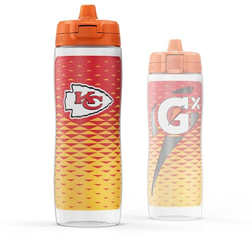 Gatorade Gx NFL Non-Slip Squeeze Bottles, 30 fl oz, Gx Hydration System
