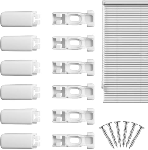 NATOSU 6 Stück Plissee Ersatzteile klemmträger, Spannschuhe für verspannte Plissees, für Klebeträger und Stick & Fix Front Klebeplatten