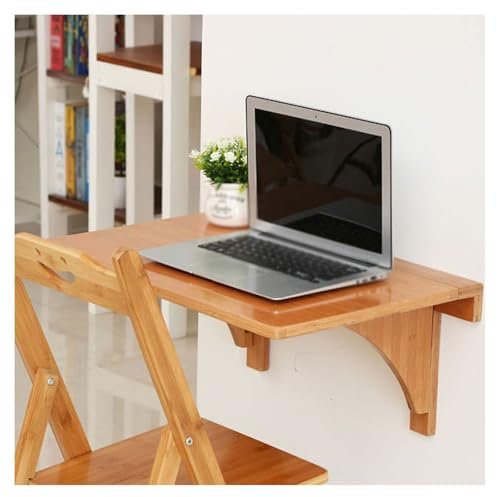 Mesa de Trabajo de Pared con Tablero Liso Esquinas de Mesa Redondeadas Mesa Colgante Plegable Mesas Plegables de Madera Maciza Mesa de Comedor Plegable Pequeña Mesa de Comedor Plegable Resistente