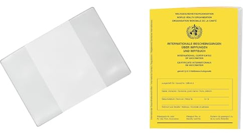 daged Impfpass Hülle 50 Stück Schutzhülle Transparent Passhülle Urlaub Reiseaccessoires Cover Hülle