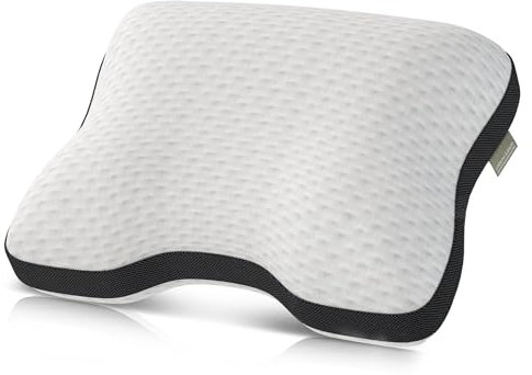 Liebscher & Bracht – Nackenstützkissen orthopädisch zur Unterstützung bei Nackenschmerzen 40x55cm – Schlafkissen ergonomisch & höhenverstellbar - mittelfest & fest – Atmungsaktiv & Waschbar