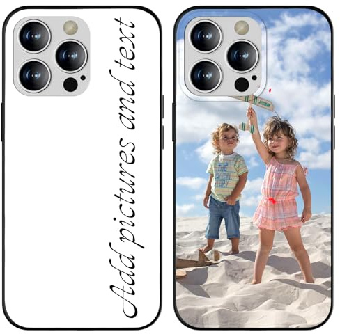 CHABDA Personalisierte Handyhülle für iPhone 17 16 15 14 13 12 11 Pro/Max/Mini XR X Xs Max 7 8 SE20/22–Selbst gestalten mit eigenem Foto,Text oder Design Individuelle TPU Hülle Freunde Familie Kinder