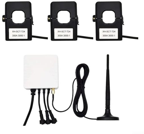 For Tuya For Smart WiFi Electricity Energy Meter KWh Monitor for Single/3 Phase 80A with Clamp Real Time Voltage and Power Monitoring