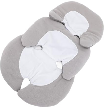 Maschinenwaschbarer Baby -Autositz -Einsatz 3D Hohlkissen Swing -Kissen Universal Die Gesamte Saison Leicht Leicht für Reisen für Verschiedene Modelle von Kinderwagen und Sicherheitssitzen (Grau weiß)