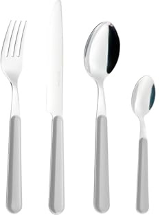 BERGER Brezza Edelstahl Besteck Set 16-tlg. mit Besteckbox | Robustes Camping Besteckset Messer Gabel Löffel für 4 Personen | Campingbesteck Spülmaschinengeeignet für Outdoor & Haushalt