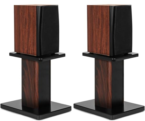 OUUTMEE Soportes para altavoces de 30 cm (12 pulgadas) de madera - Soportes para altavoces HiFi de alta resistencia para escritorio de cine en casa y monitores de estudio - Soporte universal para