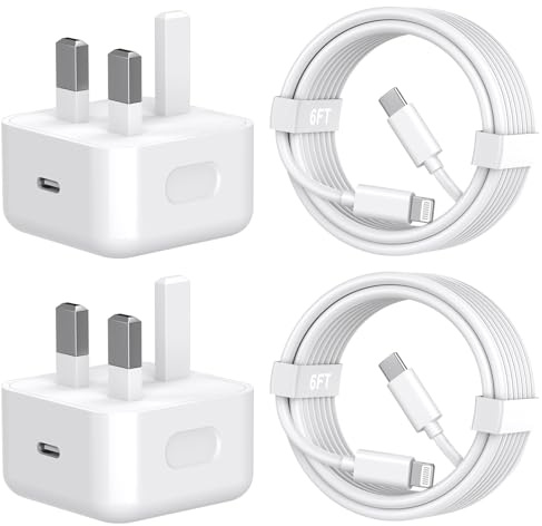 iPhone Charger Fast Charge,[MFi Certified] 2Pack USB C Charger Plug Power Adapter and 6FT USB C to Lightning Cable Lead Phone Charging for Apple iPhone 14 13 12 11 Pro Max XS XR X SE 8Plus,for ipad