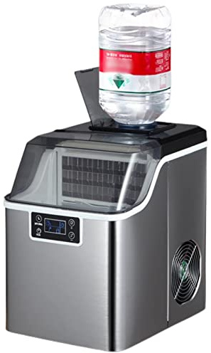 Ice Maker Machine, Countertop Pebble Ice Maker with Self-Cleaning Feature, Produces 33Lbs of Ice Daily, Perfect for Home, Office, Bar, and Parties, Dual Water Refill Options