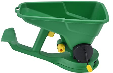 Asixxsix Spargitore di Semi Portatile, 5 Livelli Regolabili e Spargitore a Manovella con capacità di 1,5l per Semi, Fertilizzante e Scioglicpot del Ghiaccio, di Fertilizzante