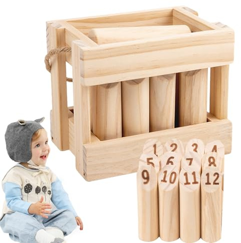 vikeng Chess Toss – Hinterhof-Rasenspielset, Holz-Outdoor-Aktivität, Familiengarten-Unterhaltung, klassische Geschicklichkeitsherausforderung, Outdoor-Spaß-Wettbewerb, Sommer-Hof-Picknick-Spiele | Hin