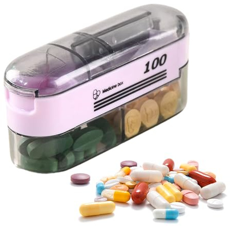 Niesel Coupe-comprimé,Outil de Coupe de Médicament Réglable - Diviseur De Comprimés Et Pilules - pour Voyage Professionnel Fitness Patients Aidants Amateurs de Santé Bureau Famille