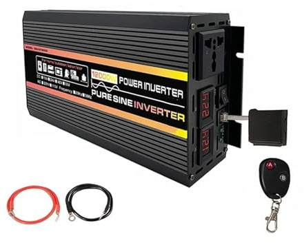Transformador Inversor Corriente Inversores De Potencia 10000W/12000W Convertidor De Voltaje Inversor Onda Sinusoidal DC 12/24/48/60V A AC 220V 110V Transformador Solar(24V,60Hz 220V,12000W)
