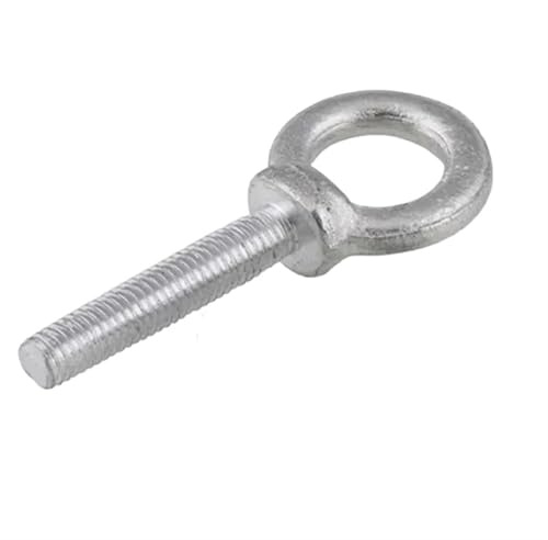 Boulon à œil de levage Boulons à œil de levage galvanisés, vis anneau plaqué zinc blanc M6 M8 ~ M20, rond, boucle crochet, boulon mâle, longueur 12mm-60mm(M20-1Pcs,50mm)