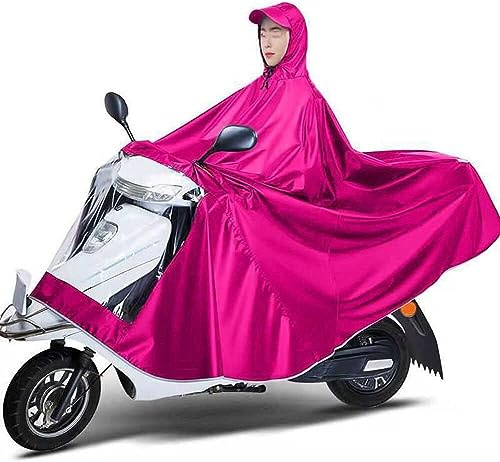 Regnrock för elrullstol, Unisex Poncho for cykel/motorcykel/skoter Cykeljacka Regnjacka Cape(Pink,Single 4XL)