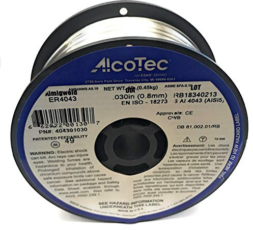 .030 ER4043 AlcoTec Almigweld 4043 Aluminum MIG Welding Wire 1 Spool