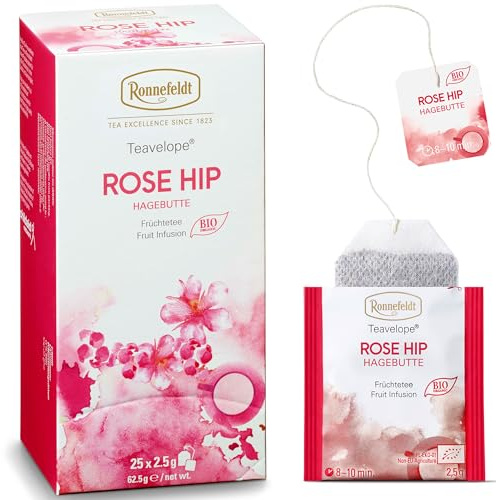 Ronnefeldt Teavelope Rose Hip - Bio Früchtetee, 25 Teebeutel, 75 g