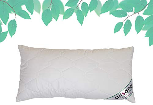 allsana Tencel® Klimafaser Kopfkissen 40x80 cm, Lyocell Kopfkissen voll waschbar bei 60°C, voll waschbares Kissen für Allergiker, atmungsaktiv