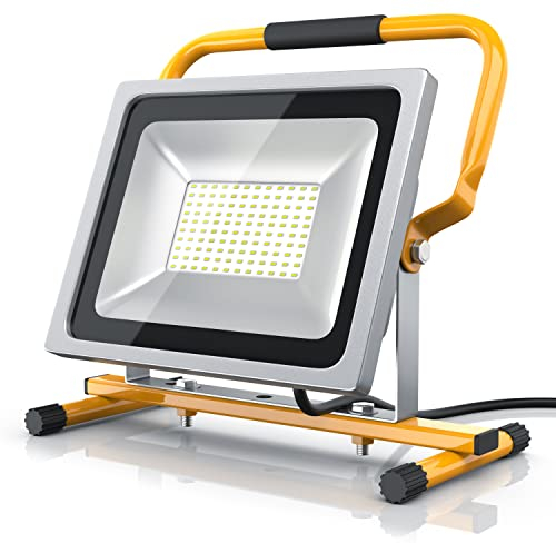 Brandson - LED Baustrahler 50 Watt - Arbeitsscheinwerfer - Bauscheinwerfer - Arbeitsleuchte - Wasserdicht IP65 - für die Werkstatt, Baustelle oder Garage