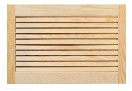 ben+camilla.com offene Lamellentür | 39,5 x 59,4 cm Natur | Hochwertige Massivholz Lamellentüren | Für Schrank- und Möbelbau | Kiefernholz unbehandelt