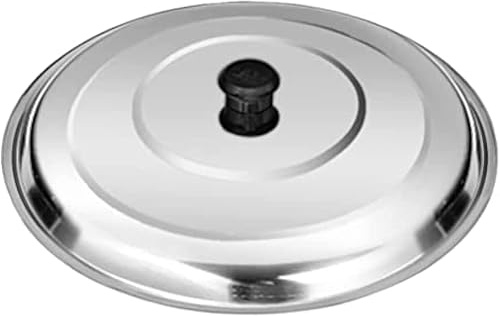 BAZAC Universal Pan Lid Stainless Steel Pot Lids Replacement Pans Pots Lid Cooking Pot Lid Frying Pan Cover Cookware Lids Silver Lid for Frying Pan-54cm