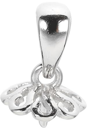 EXCEART S925 Silber Halskette Verschluss Perle Schmuck Charme Pinch Bail