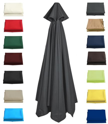 Rechange Toile De Parasol De Jardin 6/8 Baleines Auvent De Remplacement Pour Parasol Tissu De Rechange Pour Parapluie 2.0M/2.7M/3.0M, Housse De Rechange En Tissu Pour Parasol De Terrasse