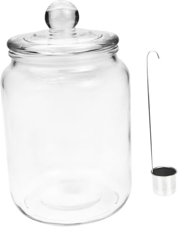 Amosfun Getränkeflasche Aus Glas Transparent Fassungsvermögen Geeignet Als Weinflasche Saftdose Oder Vorratsglas Für Küche Mit Verschlussdeckel Für Frische Lebensmittel
