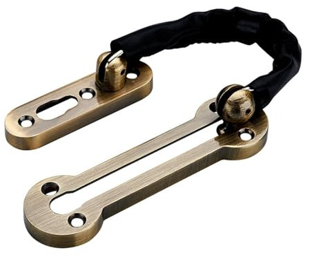 Sicherheits-Türkette aus Edelstahl, Verdickter Diebstahlschutz-Türriegel, für Haustür, Schlafzimmer, Büro(Bronze)